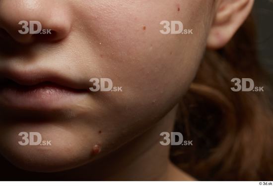 Face Cheek Skin Woman Slim Studio photo references