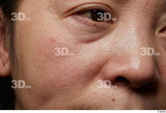 Eye Face Nose Cheek Skin Woman Asian Wrinkles Studio photo references