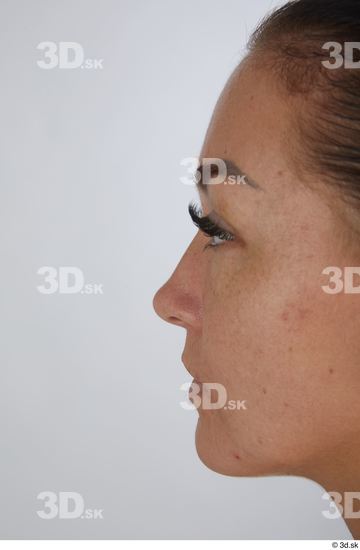 Nose Woman White Casual Slim Street photo references