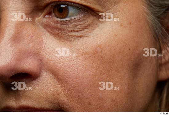 Eye Nose Cheek Skin Woman White Chubby Wrinkles Studio photo references