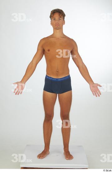 Man White Athletic Male Studio Poses