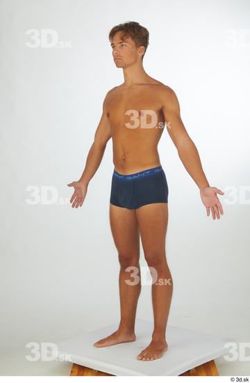 Man White Athletic Male Studio Poses