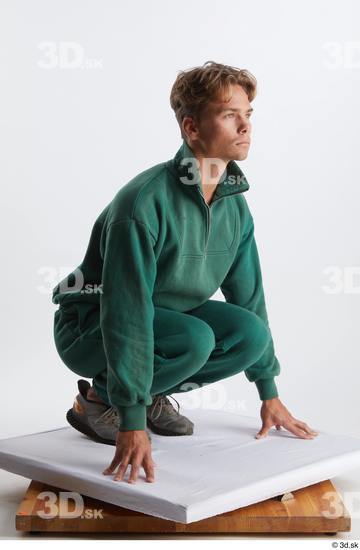 Man White Athletic Male Studio Poses