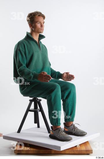 Man White Athletic Male Studio Poses