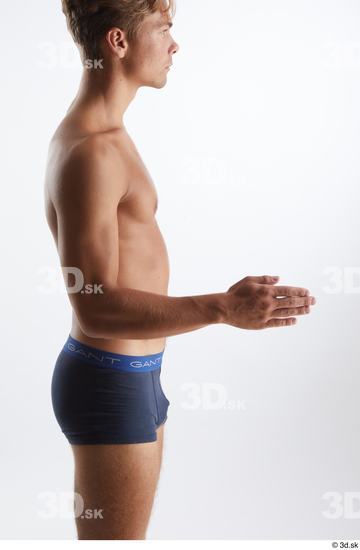 Man White Athletic Male Studio Poses