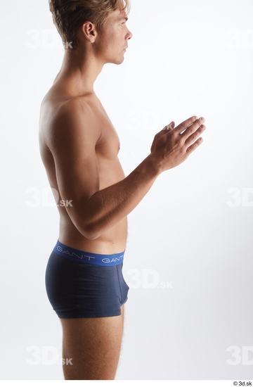 Man White Athletic Male Studio Poses