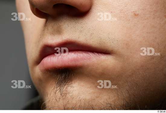 Face Mouth Skin Man White Slim Studio photo references