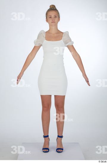 Woman White Slim Female Studio Poses