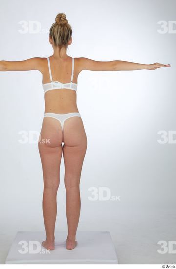 Woman White Slim Female Studio Poses