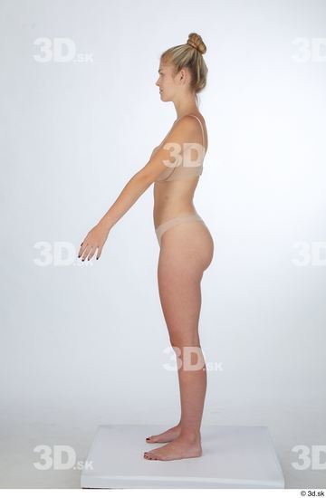 Woman White Slim Female Studio Poses