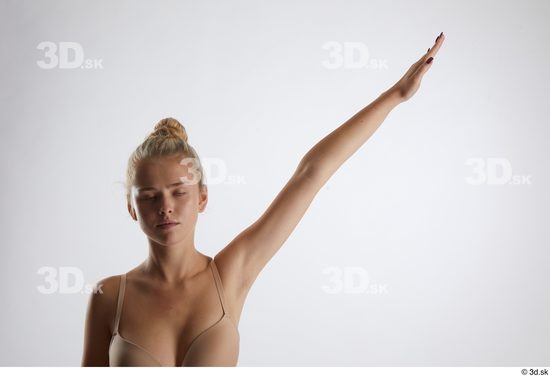 Woman White Slim Female Studio Poses