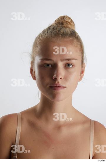 Head Woman White Slim Studio photo references