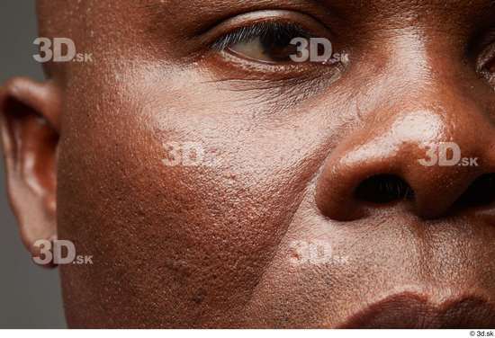 Eye Face Nose Cheek Skin Man Black Chubby Wrinkles Studio photo references