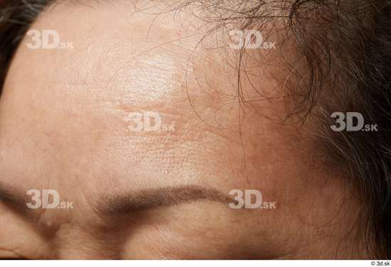 Face Skin Woman Asian Chubby Wrinkles Studio photo references