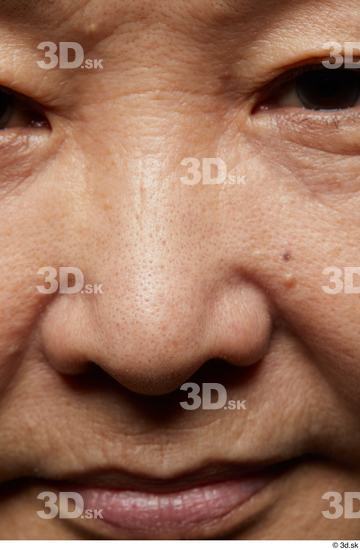 Face Mouth Nose Skin Woman Asian Chubby Wrinkles Studio photo references