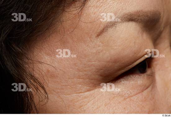 Eye Face Skin Woman Asian Chubby Wrinkles Studio photo references