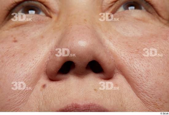 Face Nose Skin Woman Asian Chubby Wrinkles Studio photo references