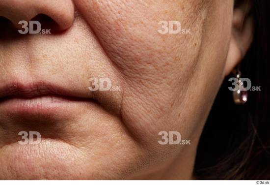 Face Mouth Cheek Skin Woman Asian Chubby Wrinkles Studio photo references