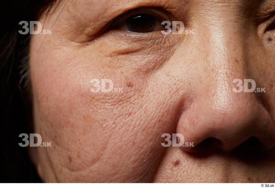 Eye Face Nose Cheek Skin Woman Asian Chubby Wrinkles Studio photo references