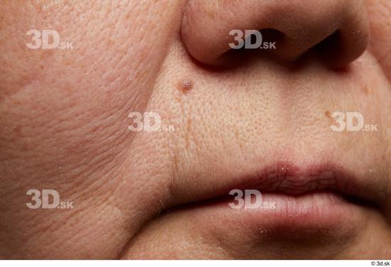 Face Mouth Nose Skin Woman Asian Chubby Wrinkles Studio photo references