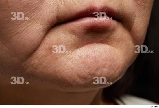 Face Mouth Skin Woman Asian Chubby Wrinkles Studio photo references