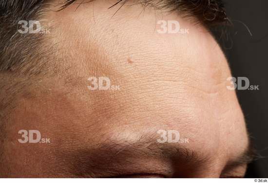 Man White Slim Face Skin Textures