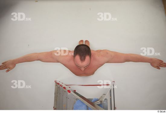 Man White Muscular Male Studio Poses