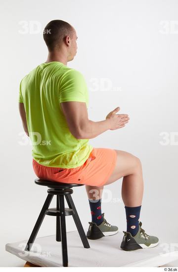 Man White Muscular Male Studio Poses