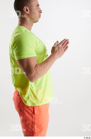 Man White Muscular Male Studio Poses