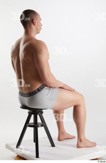 Man White Muscular Male Studio Poses