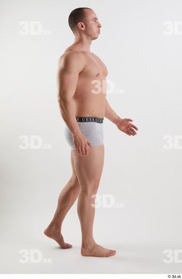 Man White Muscular Male Studio Poses