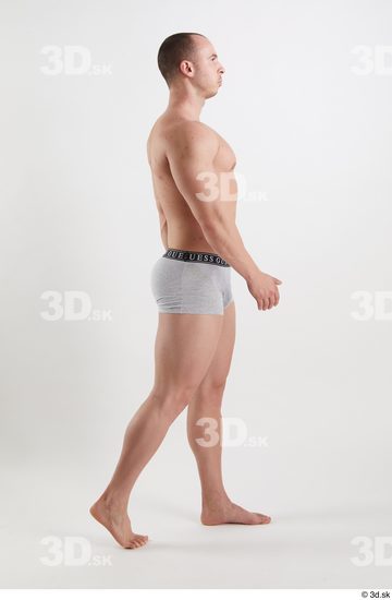 Man White Muscular Male Studio Poses