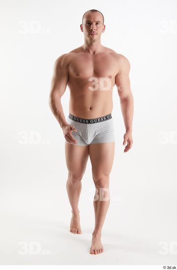 Man White Muscular Male Studio Poses