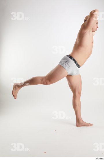 Man White Muscular Male Studio Poses