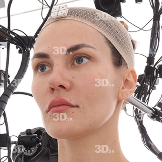 Head Woman White 3D Source Images