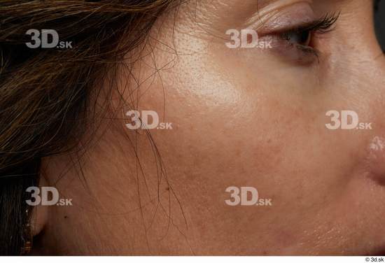 Face Cheek Skin Woman Slim Wrinkles Studio photo references