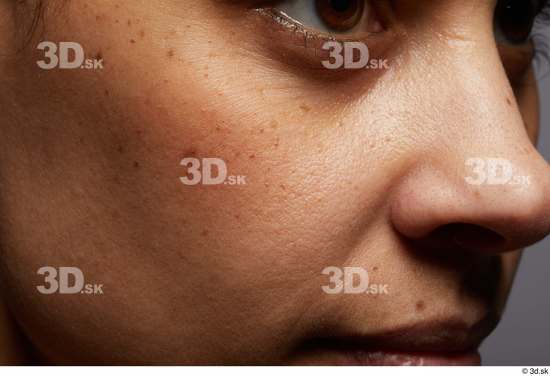 Face Nose Cheek Skin Woman Black Slim Studio photo references