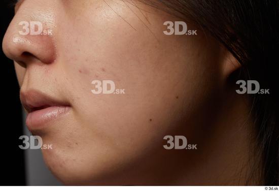 Face Mouth Nose Cheek Skin Woman Asian Slim Studio photo references