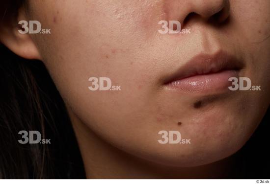 Face Mouth Cheek Skin Woman Asian Slim Studio photo references