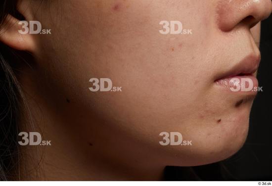 Face Mouth Cheek Skin Woman Asian Slim Studio photo references