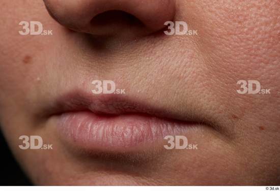 Face Mouth Skin Woman White Chubby Wrinkles Studio photo references