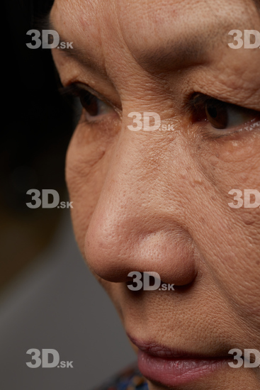 Face Mouth Nose Skin Woman Asian Slim Wrinkles Studio photo references