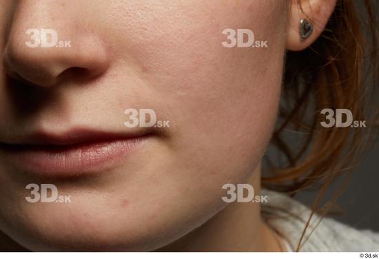 Face Mouth Nose Cheek Skin Woman White Slim Studio photo references