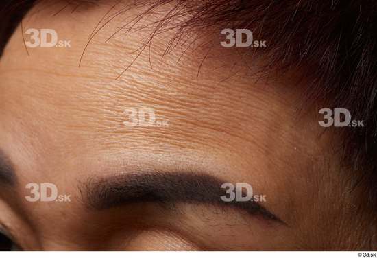 Woman Asian Slim Face Skin Textures