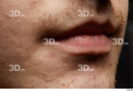 Face Mouth Skin Man White Slim Studio photo references