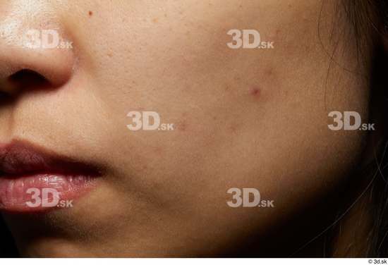 Face Mouth Nose Cheek Skin Woman Asian Slim Studio photo references