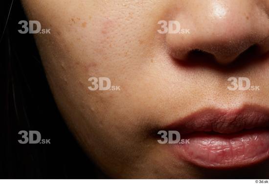 Face Mouth Nose Cheek Skin Woman Asian Slim Studio photo references