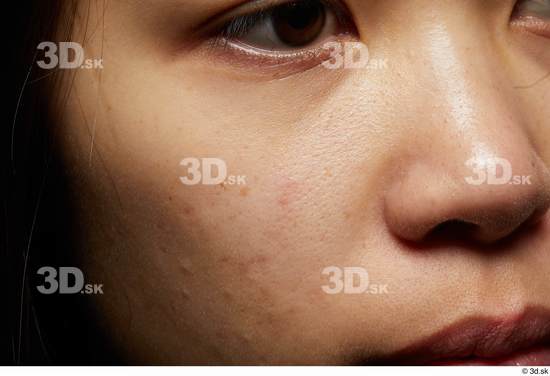 Face Nose Cheek Skin Woman Asian Slim Studio photo references