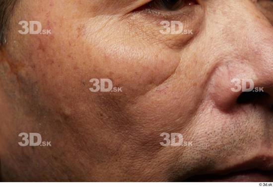 Face Nose Cheek Skin Man Asian Slim Wrinkles Studio photo references