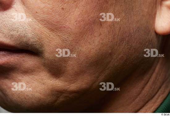 Face Cheek Skin Man Asian Slim Wrinkles Studio photo references